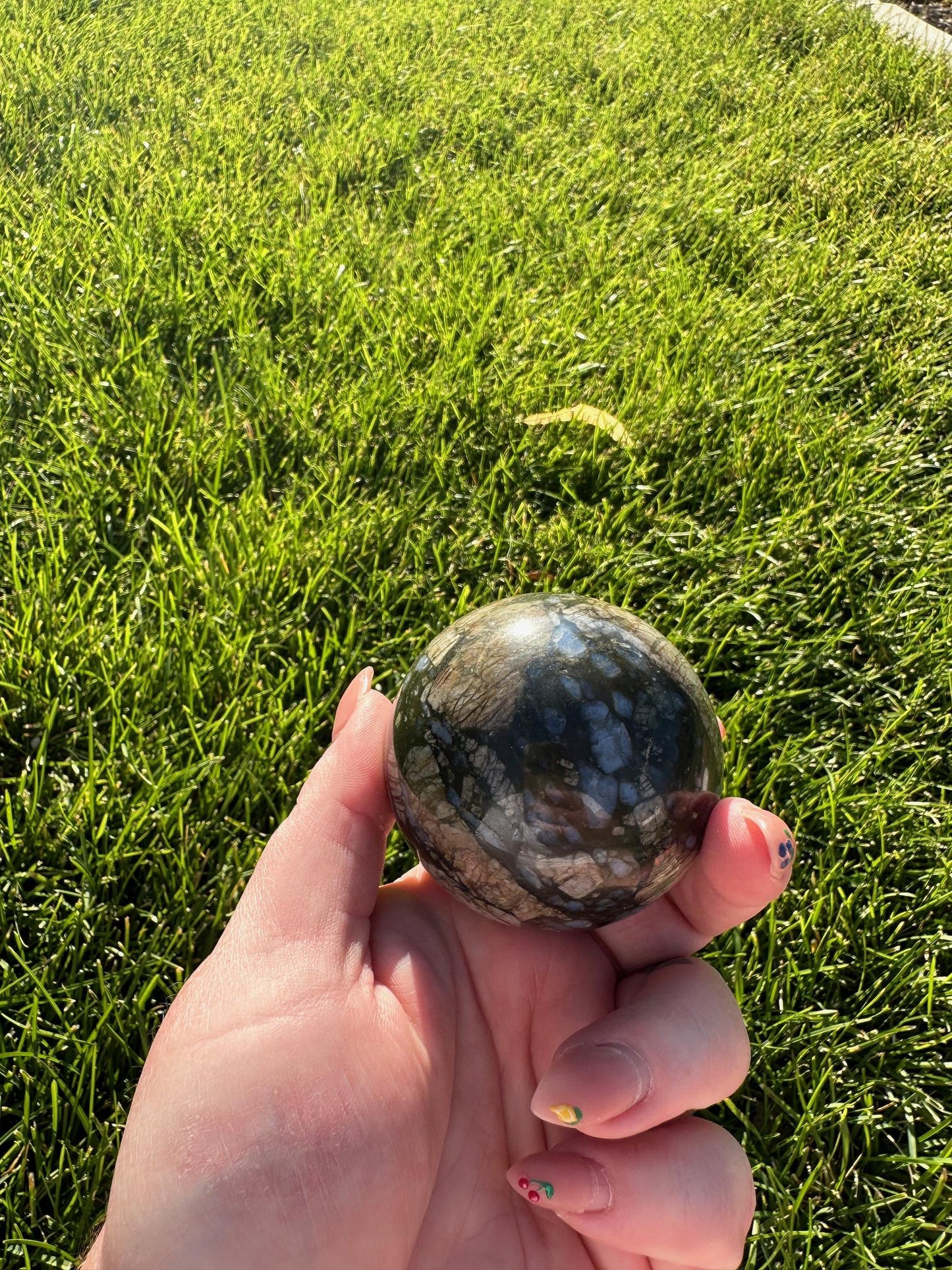 Que Sera Crystal Sphere – 2.1" Diameter, 10 oz – Energy Boost, Clarity, and Manifestation Stone