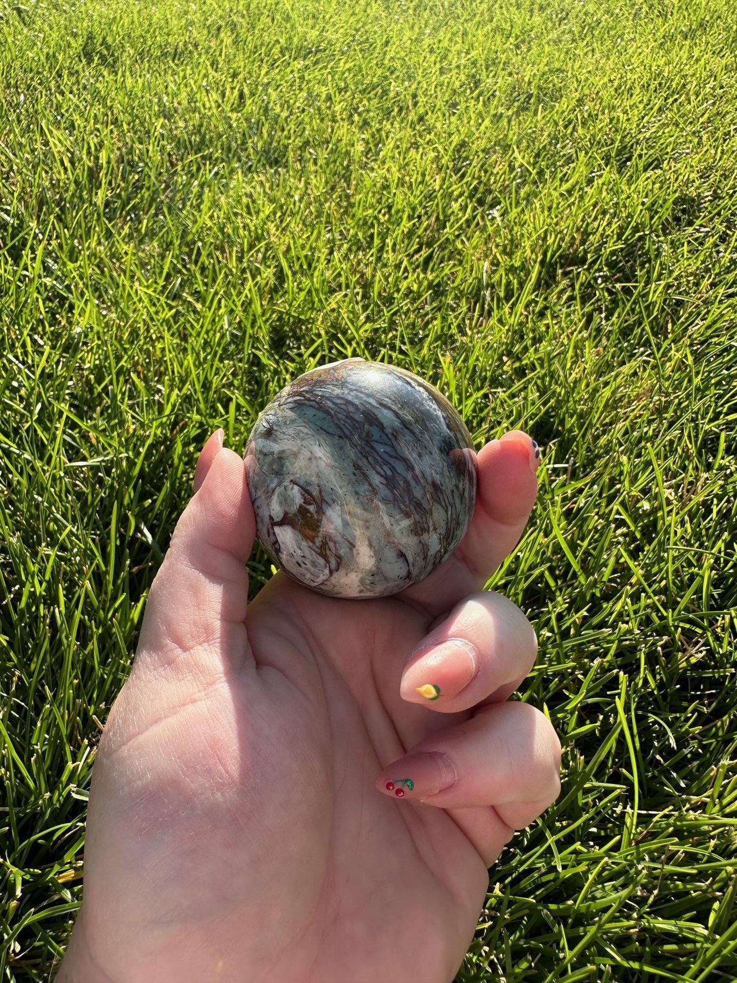 Jasper Sphere – 2.1" Diameter, 6 oz – Grounding, Stability, and Nurturing Energy Crystal