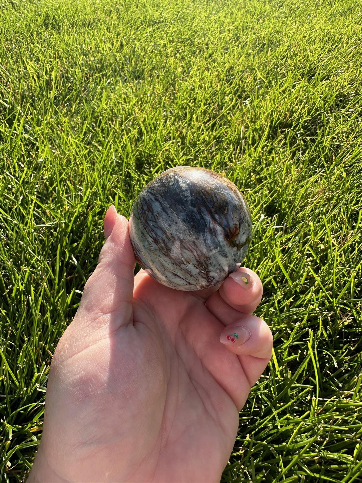 Jasper Sphere – 2.1" Diameter, 6 oz – Grounding, Stability, and Nurturing Energy Crystal