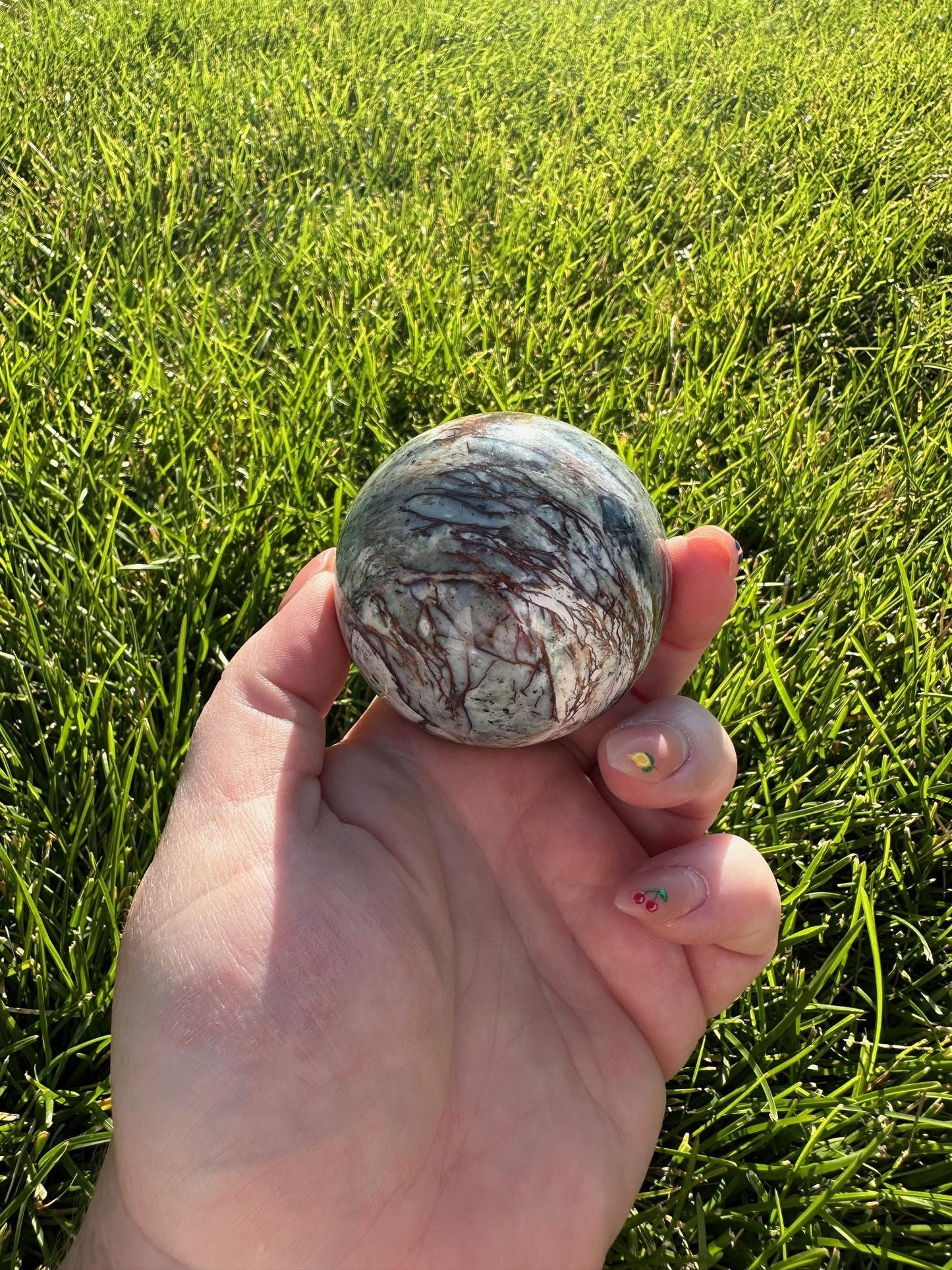 Jasper Sphere – 2.1" Diameter, 6 oz – Grounding, Stability, and Nurturing Energy Crystal