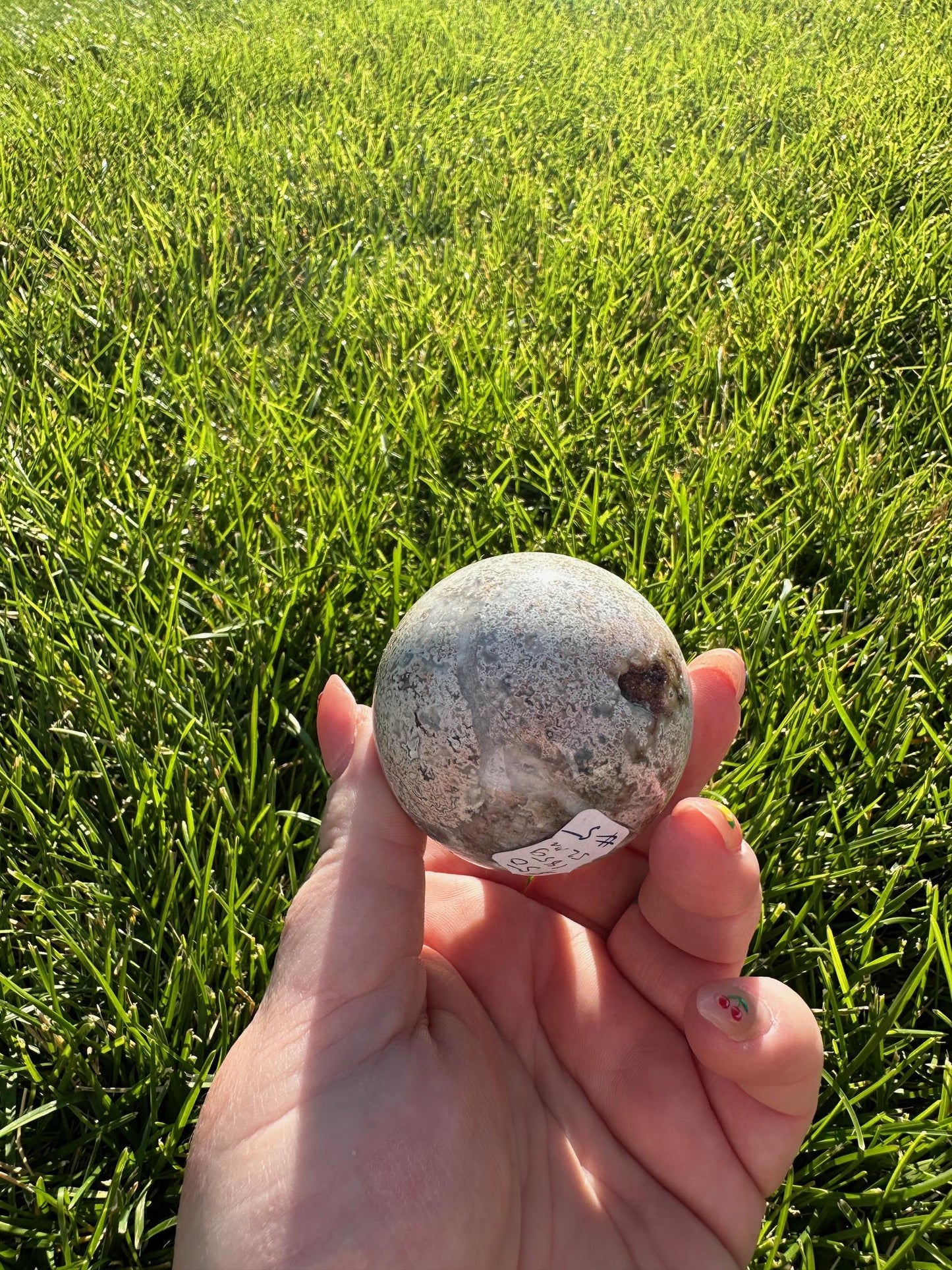 Crazy Lace Agate Sphere – 1.8" Diameter, 6 oz – Joy, Balance, and Protection Crystal from Mexico