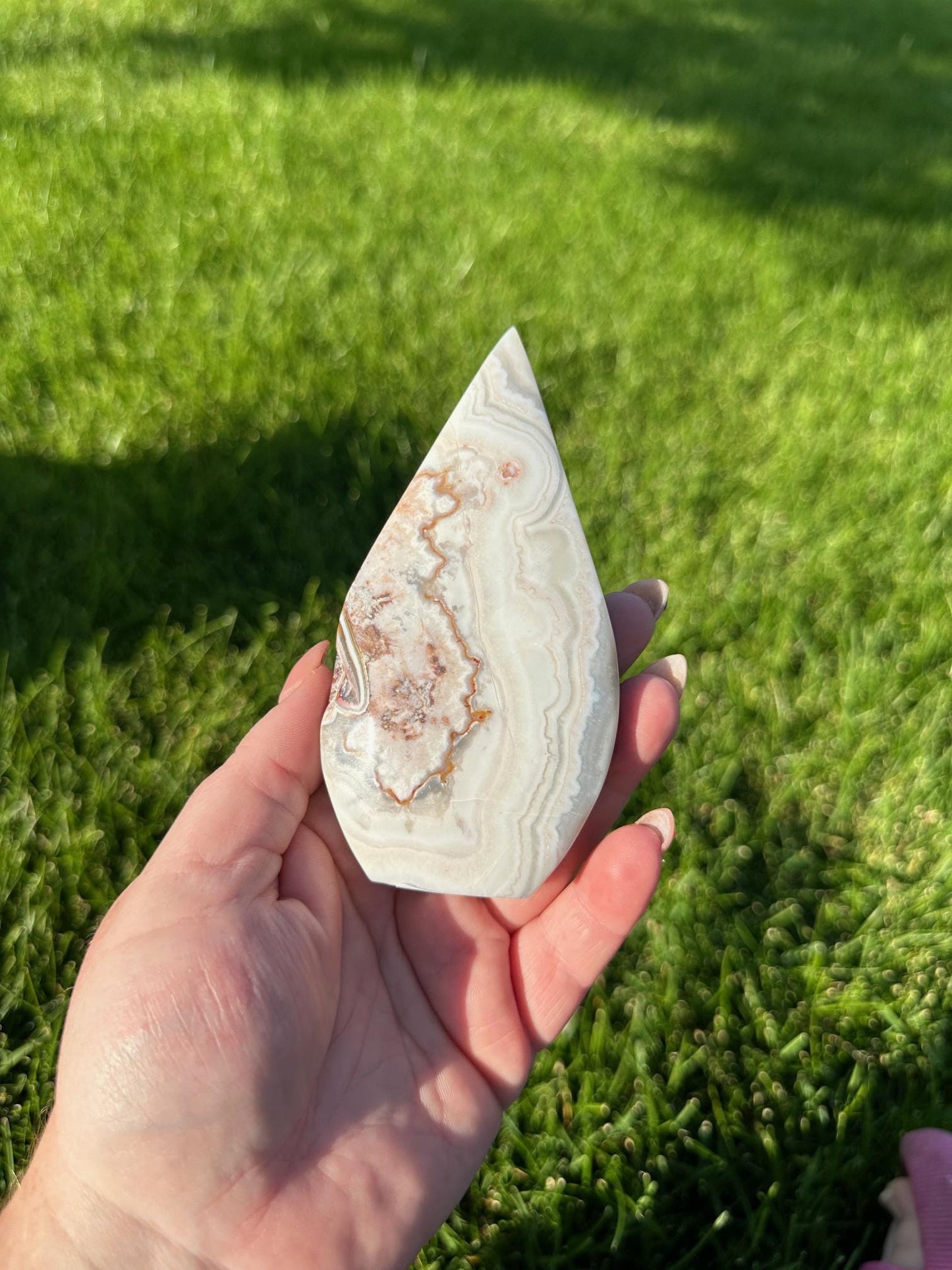 Crazy Lace Agate Freeform – 4.5" Tall, 7 oz – Joy, Protection, and Emotional Balance Stone from Mexico