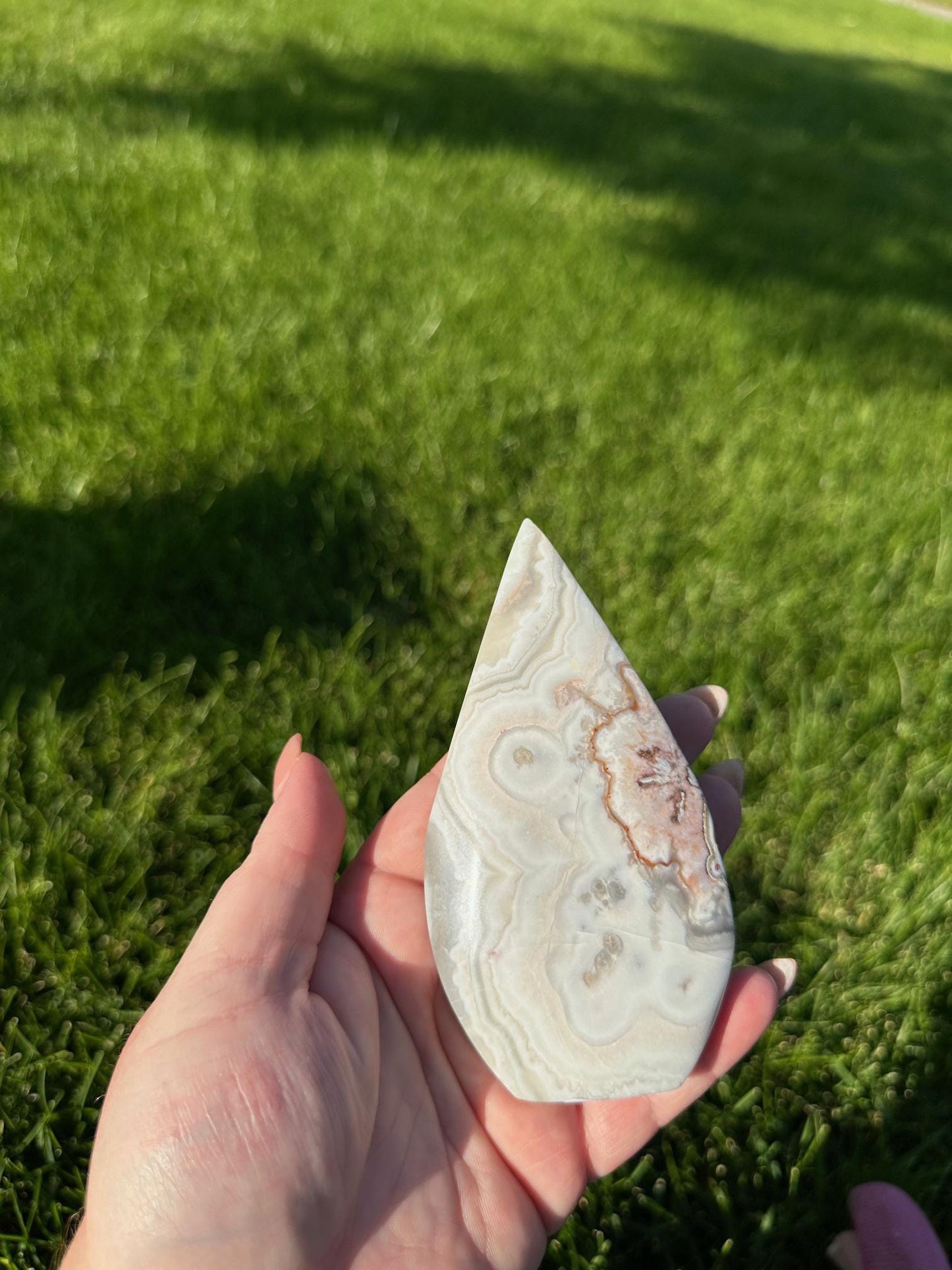 Crazy Lace Agate Freeform – 4.5" Tall, 7 oz – Joy, Protection, and Emotional Balance Stone from Mexico