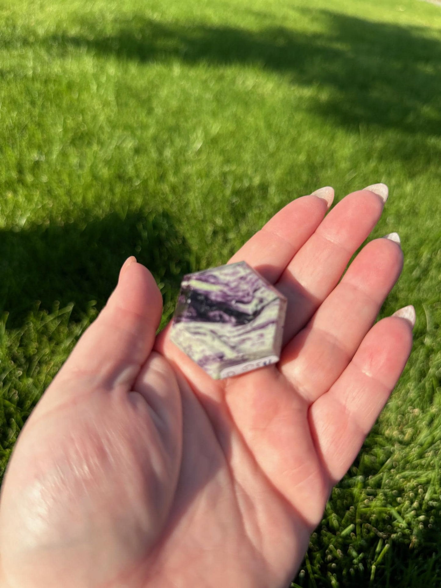 Kammererite Hexagon – 1.2" – Rare Stone for Spiritual Growth, Intuition, and Healing