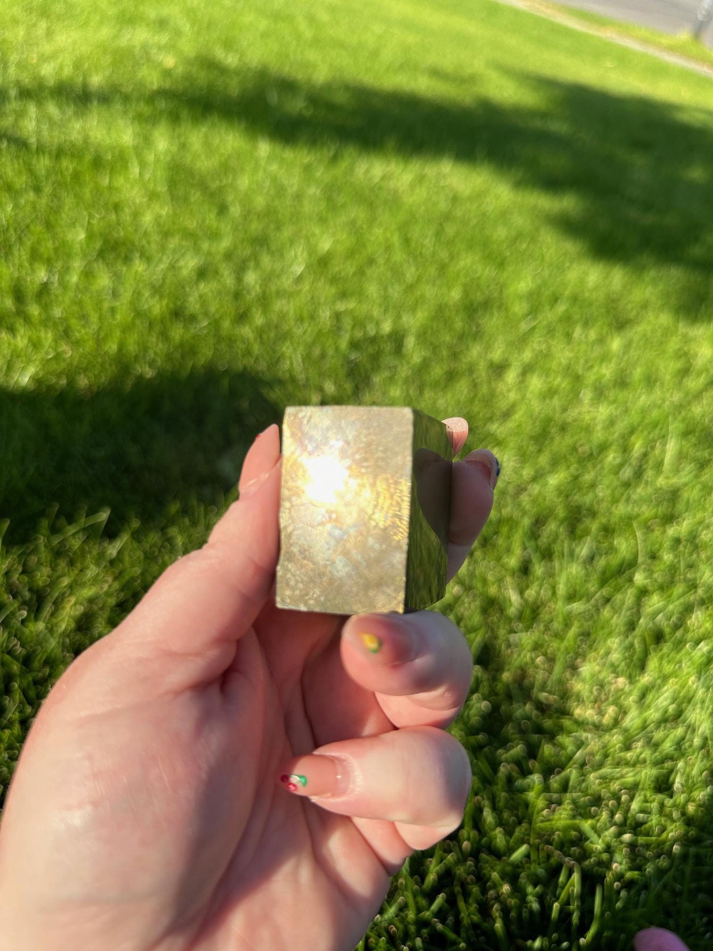 Pyrite Cube – 1.5" and 9 oz – Abundance, Protection, and Confidence Stone