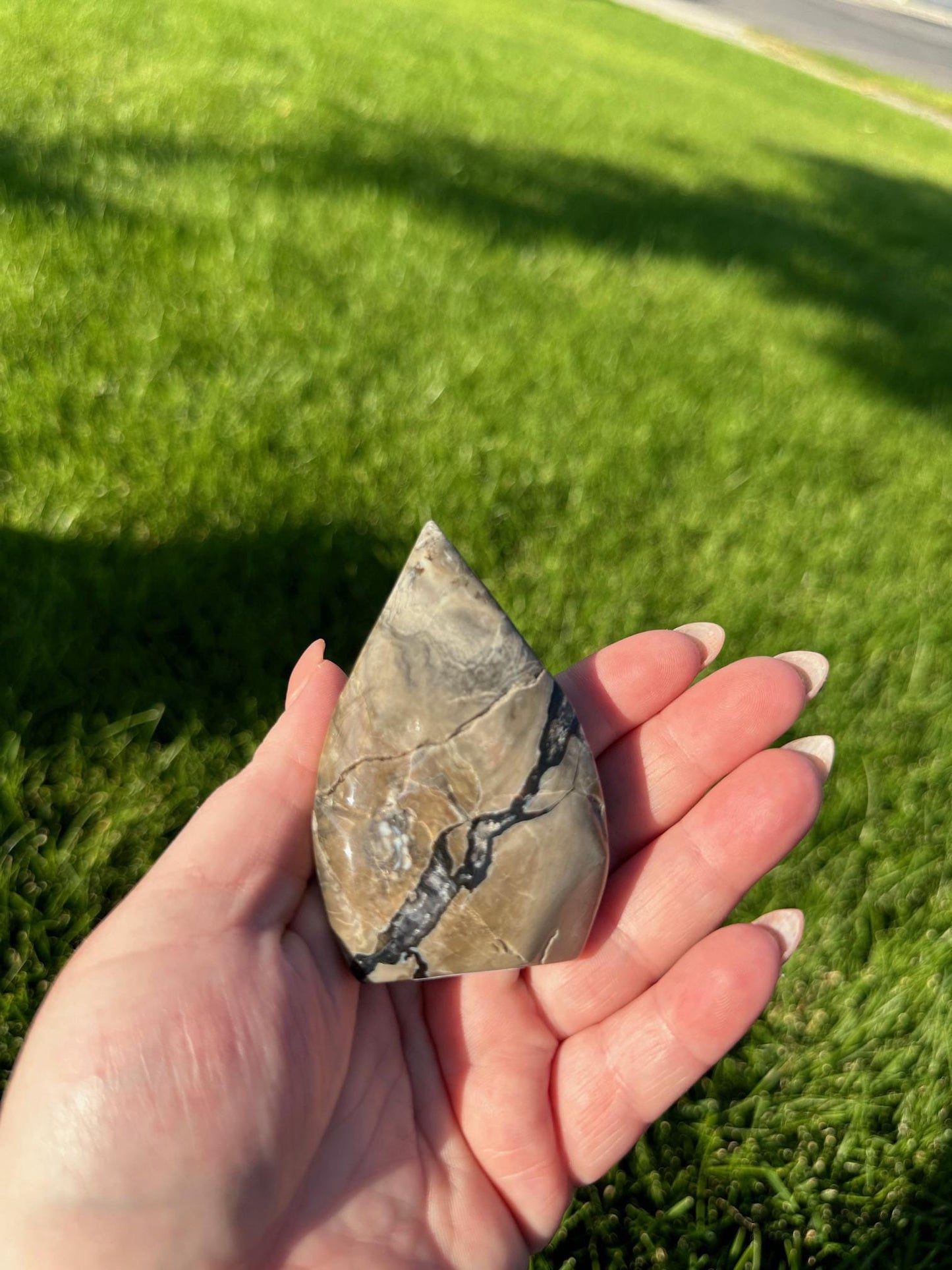 UV Reactive Volcanic Agate Freeform – 2.9" Tall –  Crystal for Transformation & Protection