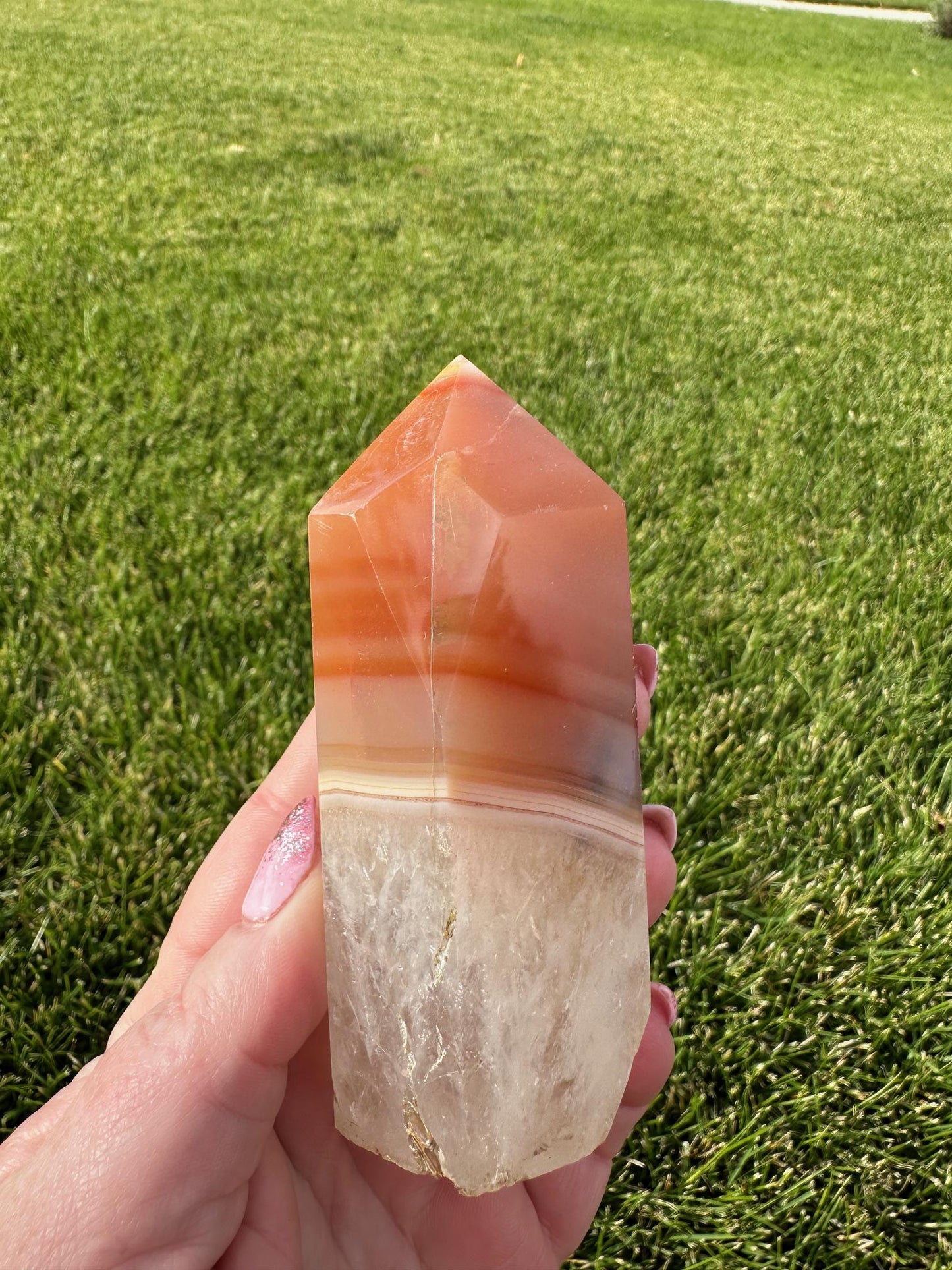 Carnelian Crystal Tower – 11 oz – Just Over 4 Inches Tall – Vitality and Motivation Stone