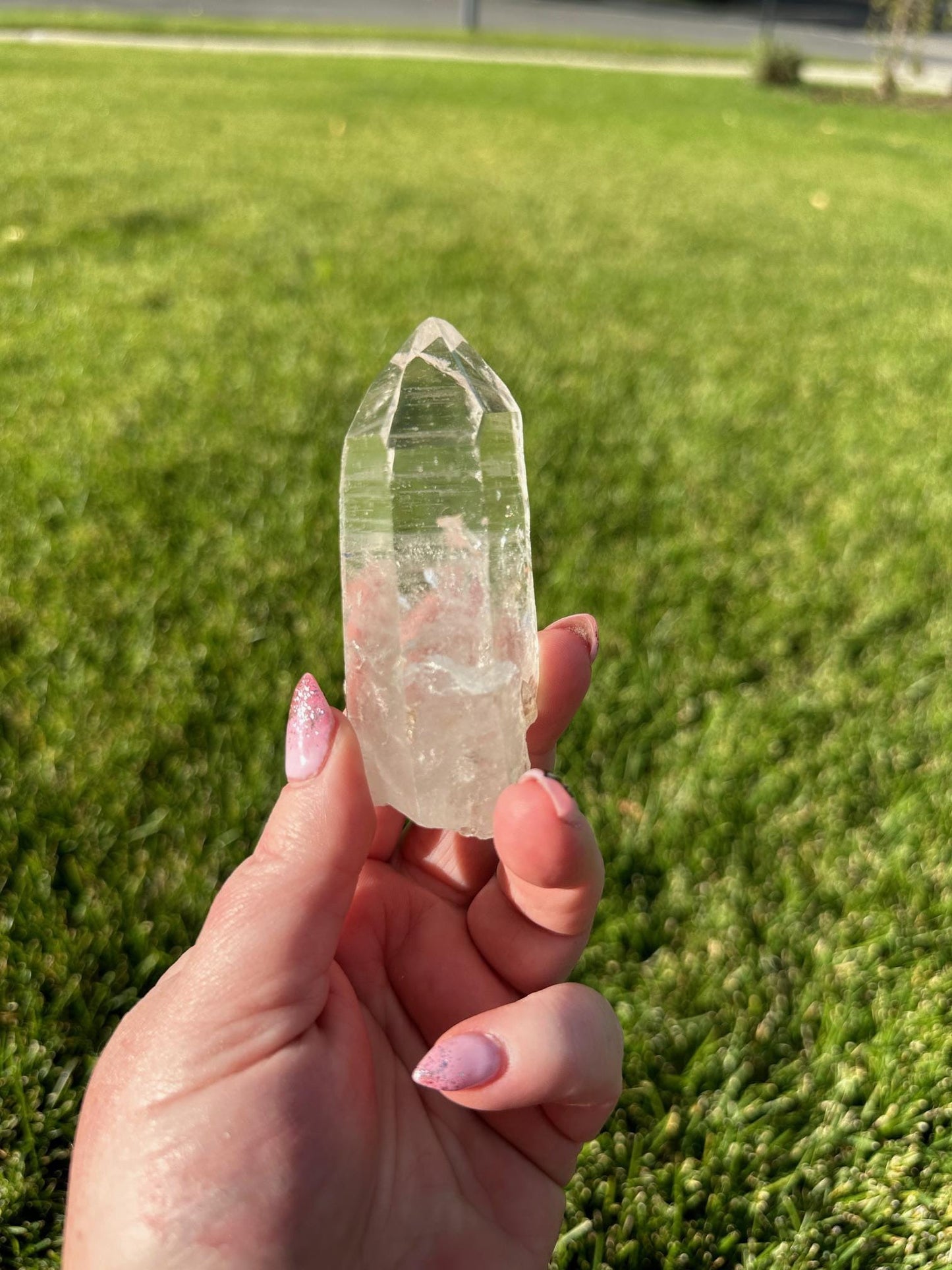 Enchanting 3.5" Lemurian Quartz with Rainbows - Ancient Wisdom & High Vibrational Energy