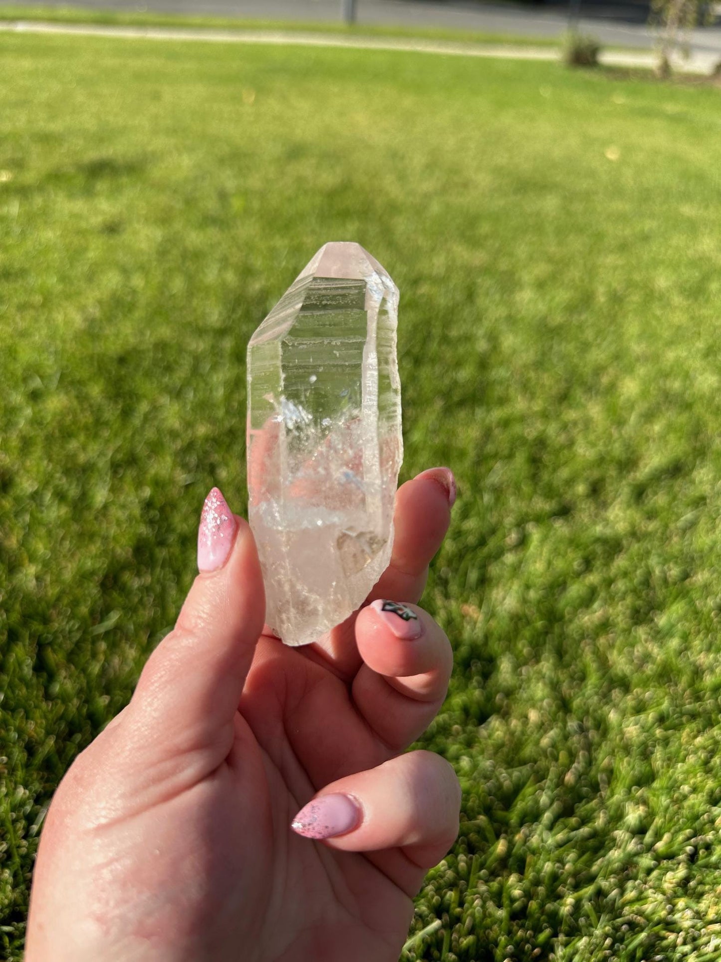 Enchanting 3.5" Lemurian Quartz with Rainbows - Ancient Wisdom & High Vibrational Energy