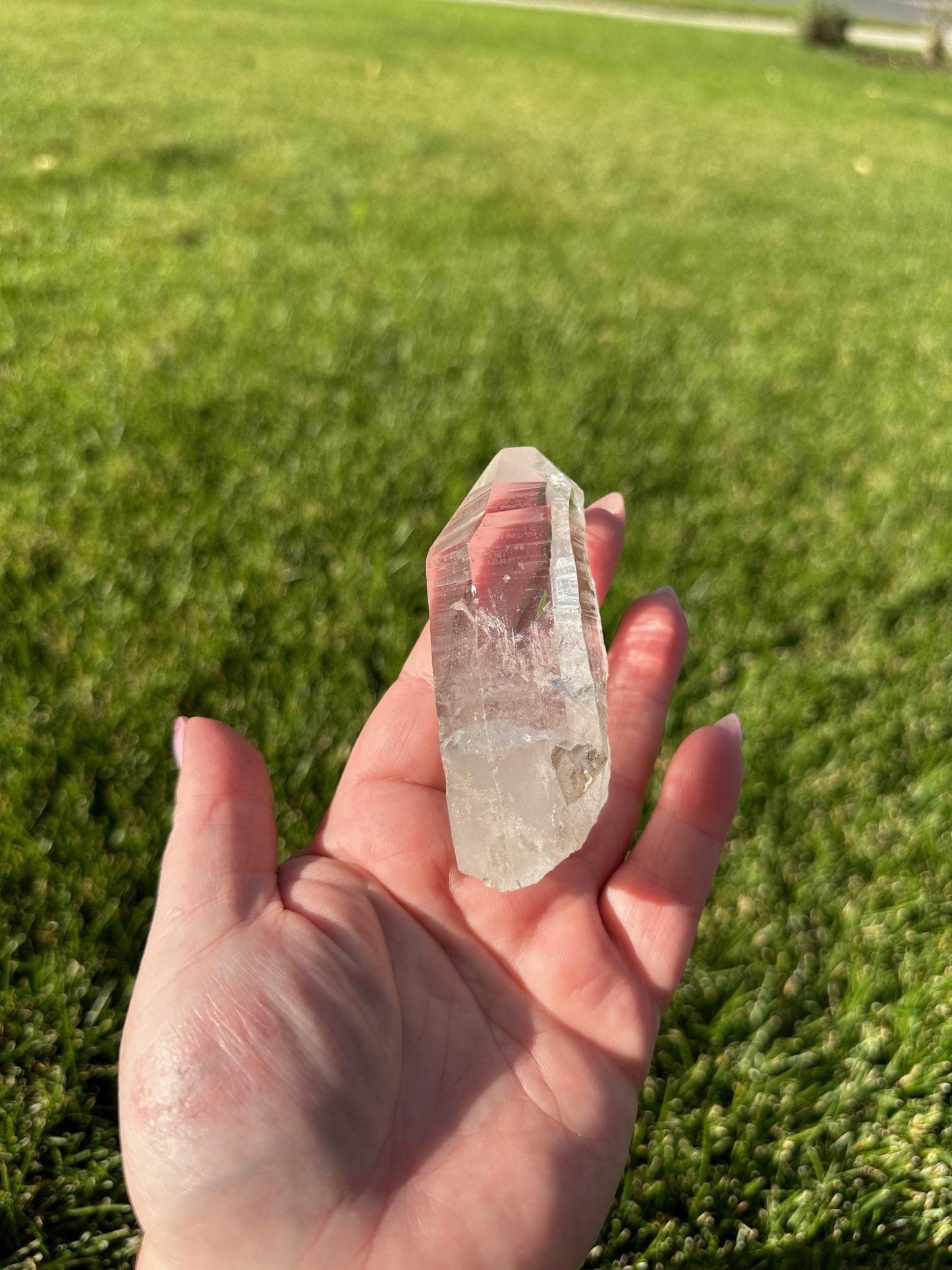 Enchanting 3.5" Lemurian Quartz with Rainbows - Ancient Wisdom & High Vibrational Energy