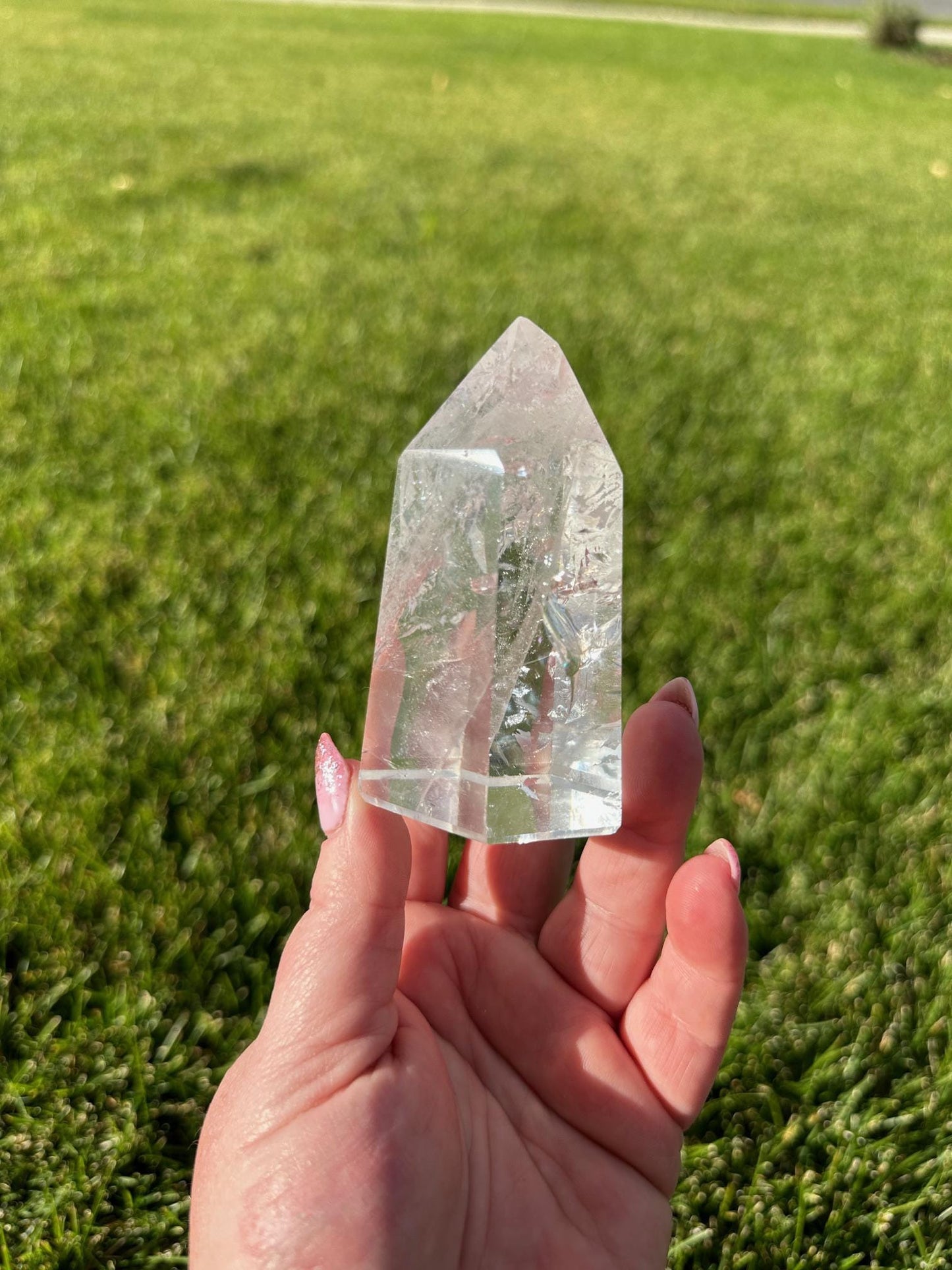 Stunning 3.5" Clear Quartz Tower with Rainbows - 10oz of Amplifying Energy & Beauty