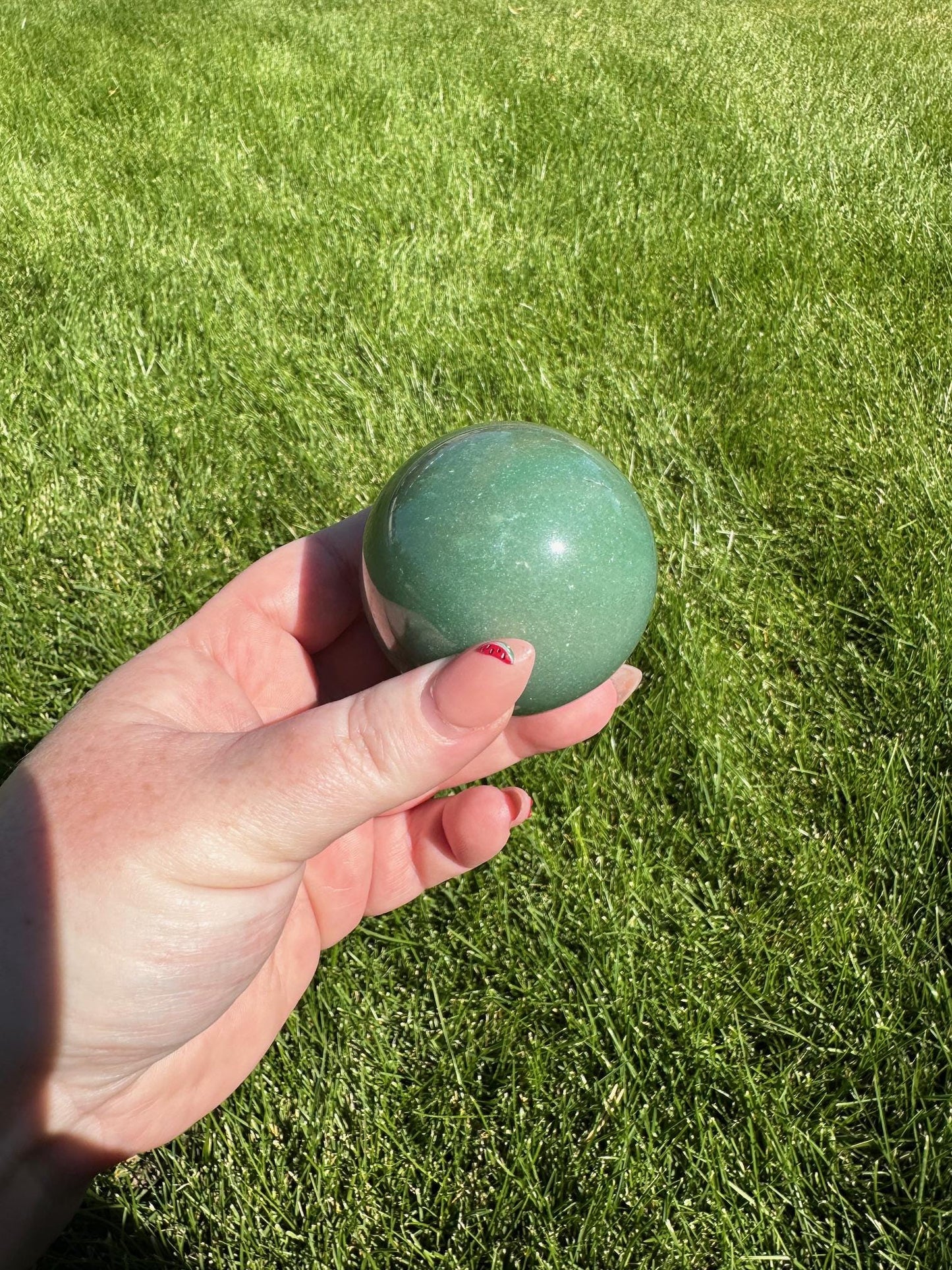 Green Aventurine Sphere - 2.1-inch Diameter, 10 oz | Brazilian Crystal