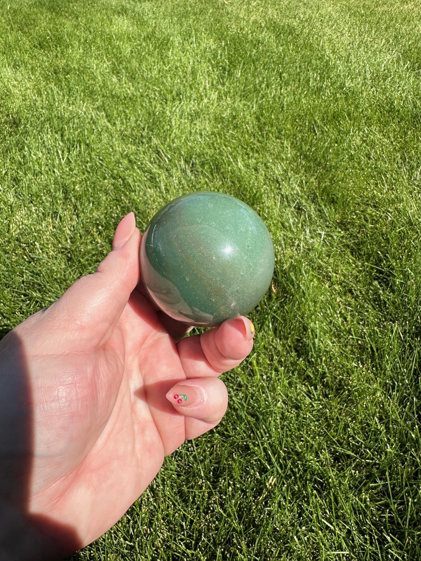 Green Aventurine Sphere - 2.1-inch Diameter, 10 oz | Brazilian Crystal