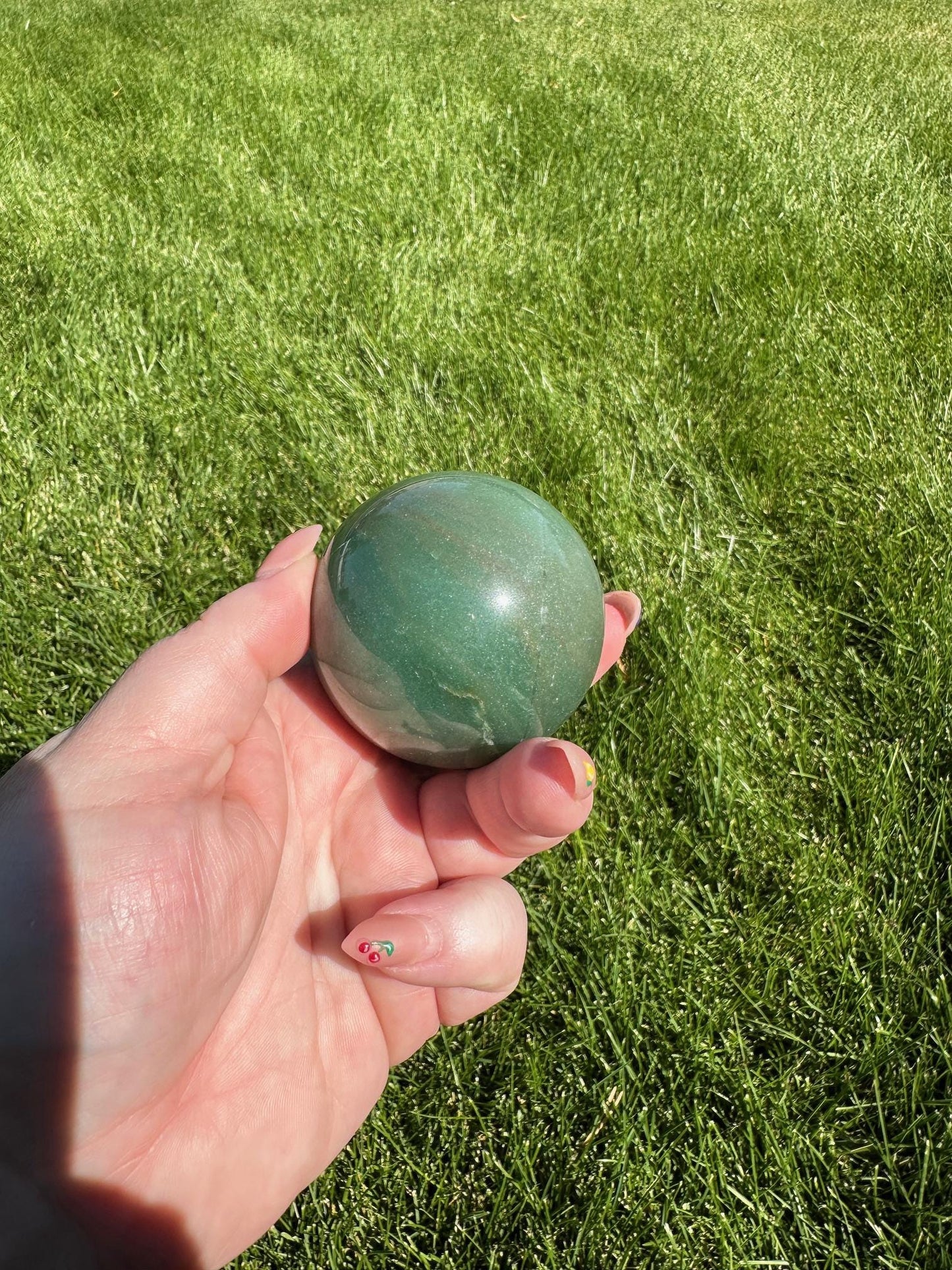 Green Aventurine Sphere - 2.1-inch Diameter, 10 oz | Brazilian Crystal