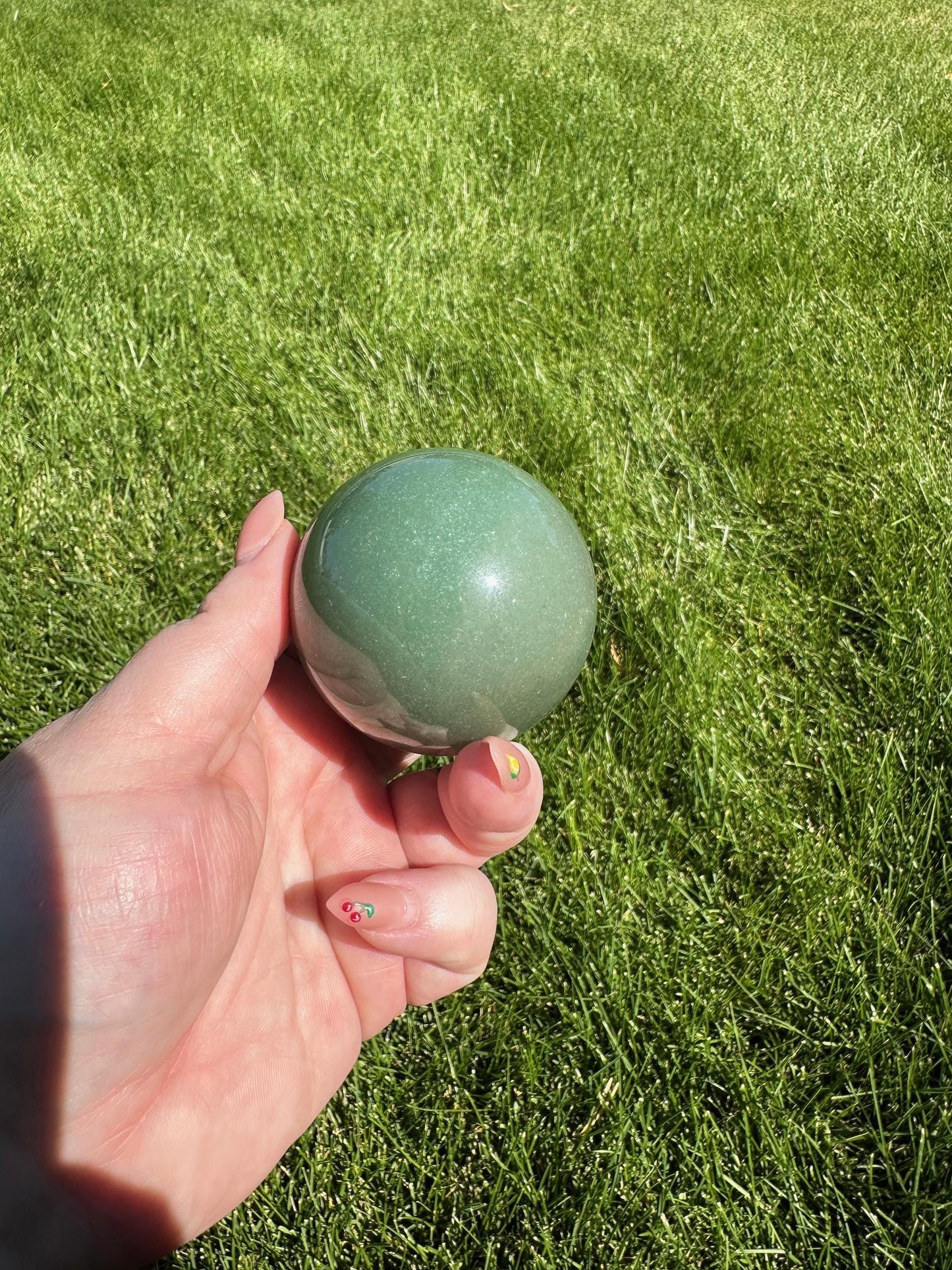 Green Aventurine Sphere - 2.1-inch Diameter, 10 oz | Brazilian Crystal