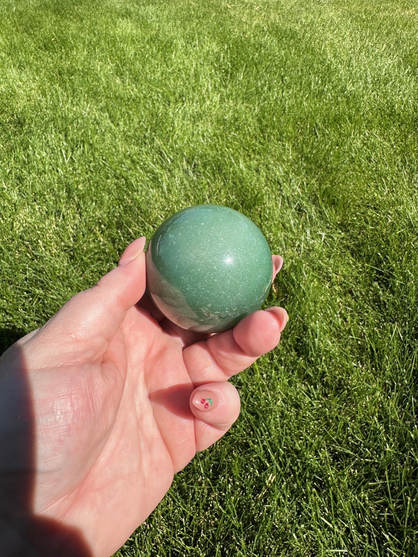 Green Aventurine Sphere - 2.1-inch Diameter, 10 oz | Brazilian Crystal