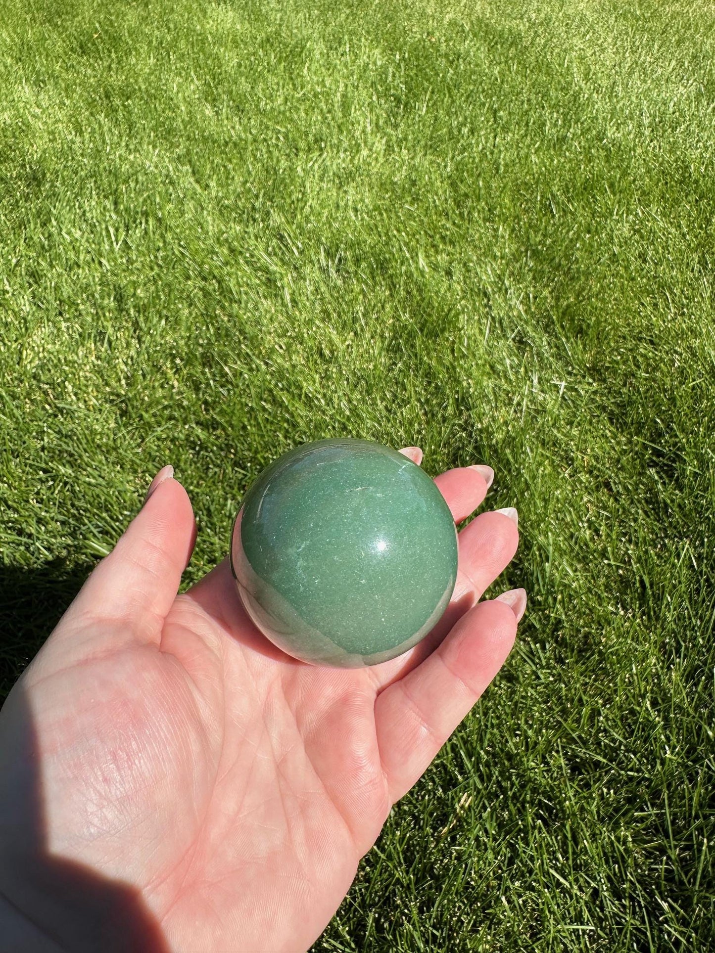 Green Aventurine Sphere - 2.1-inch Diameter, 10 oz | Brazilian Crystal