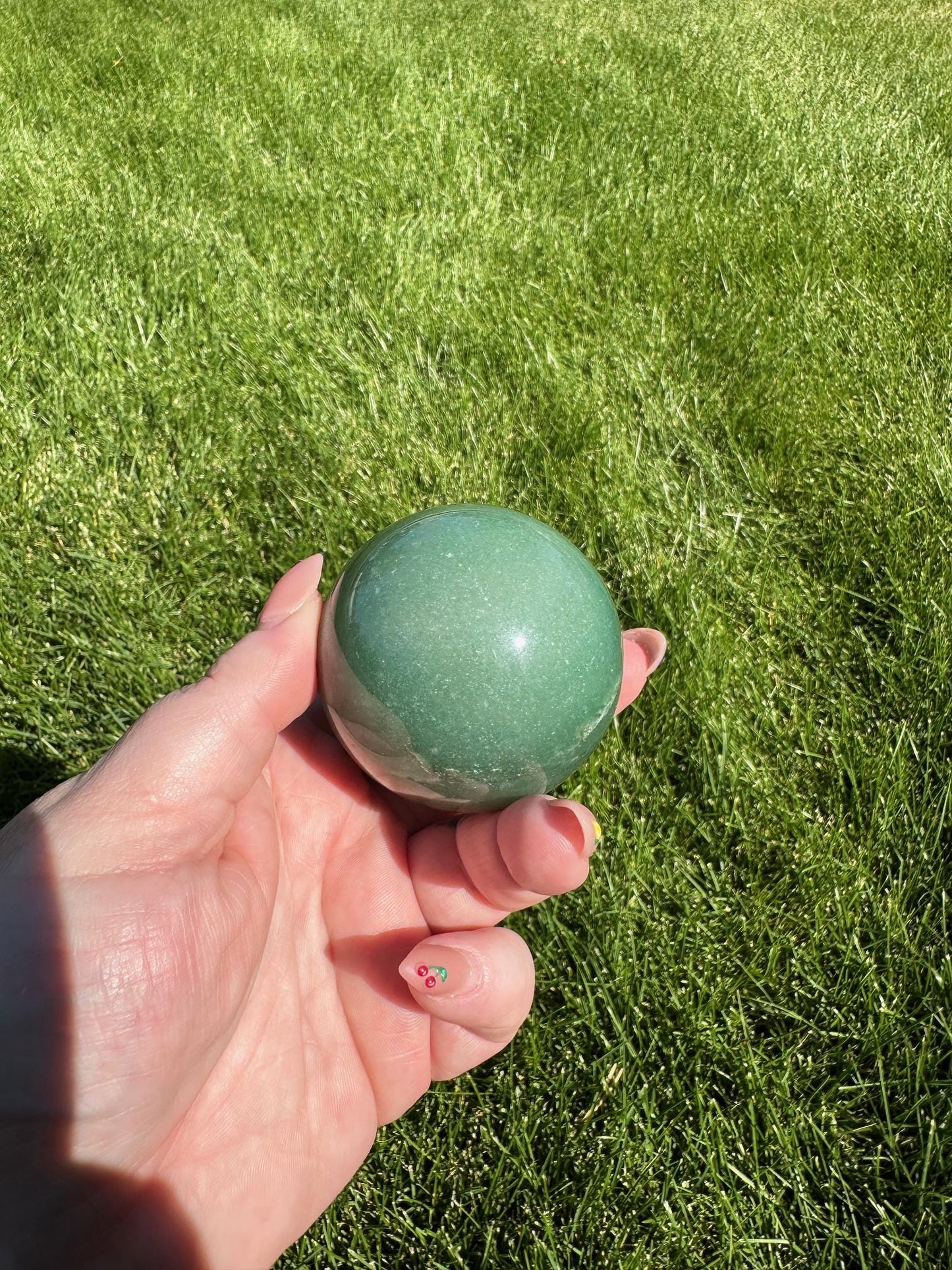 Green Aventurine Sphere - 2.1-inch Diameter, 10 oz | Brazilian Crystal