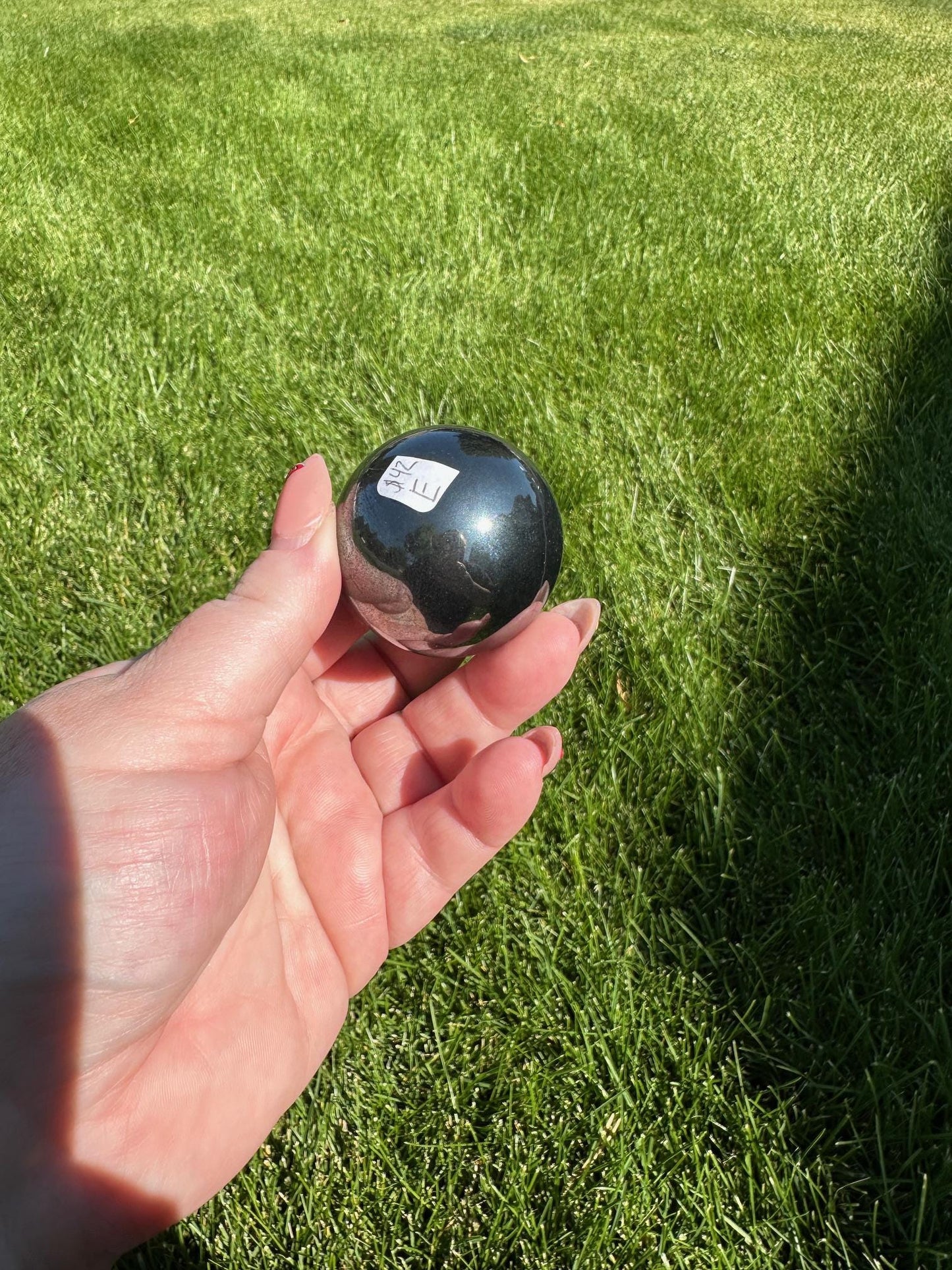 Hematite Sphere - 1.5-inch Diameter, 9 oz | Grounding & Protection Crystal