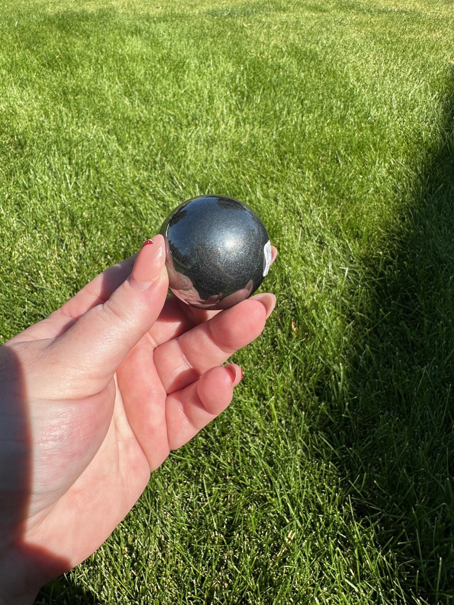 Hematite Sphere - 1.5-inch Diameter, 9 oz | Grounding & Protection Crystal