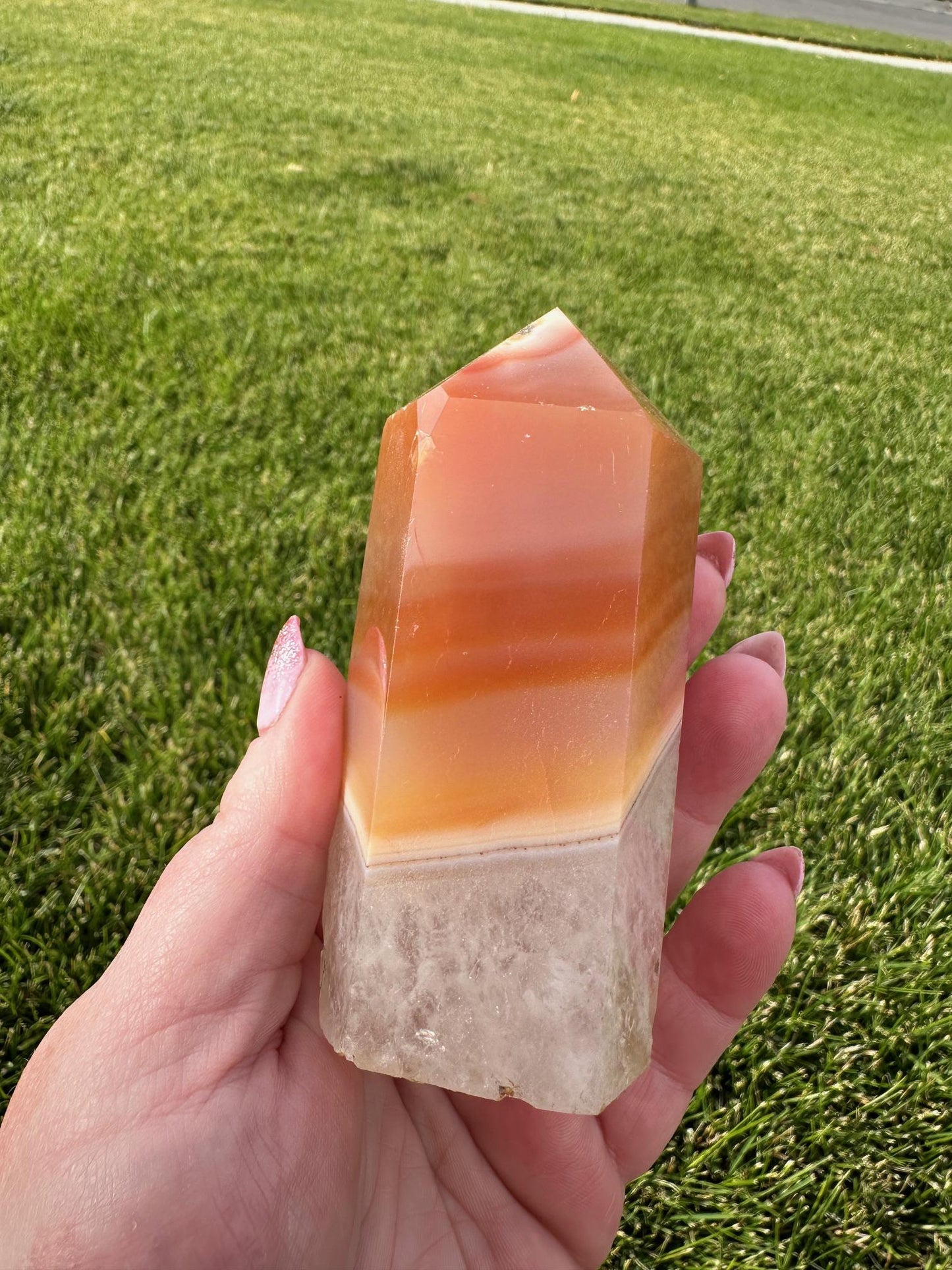 Carnelian Crystal Tower – 11 oz – Just Over 4 Inches Tall – Vitality and Motivation Stone