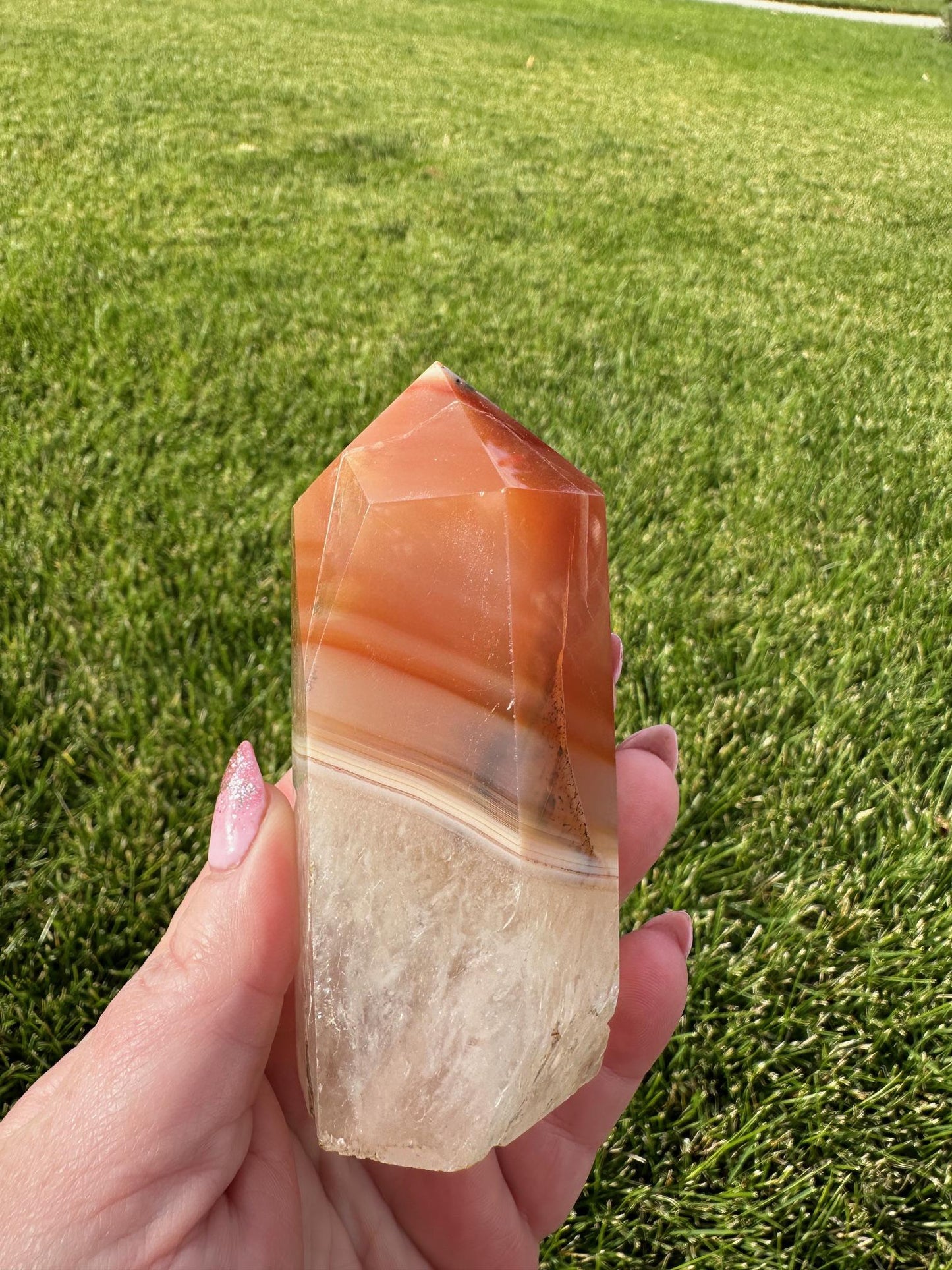 Carnelian Crystal Tower – 11 oz – Just Over 4 Inches Tall – Vitality and Motivation Stone