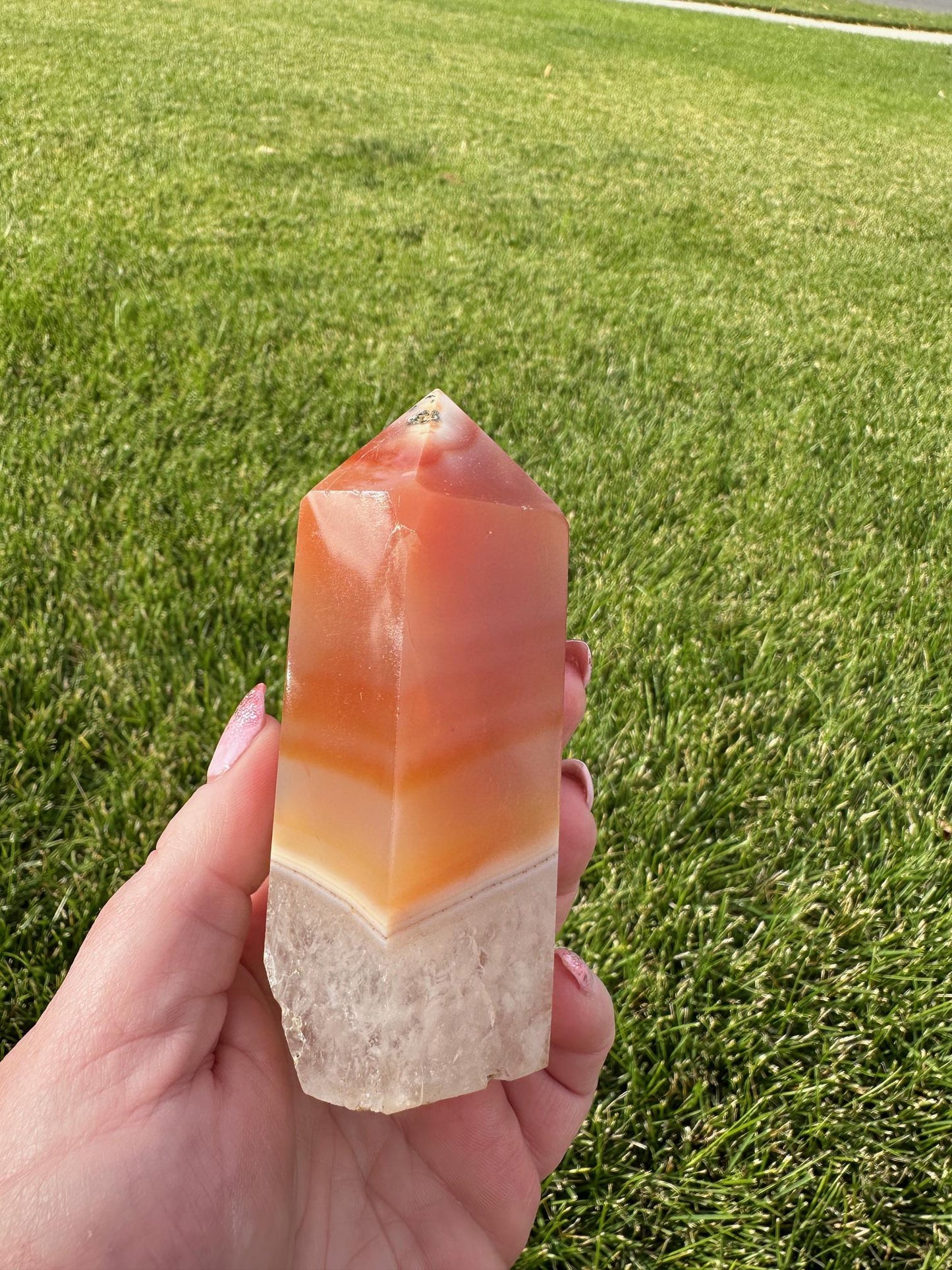 Carnelian Crystal Tower – 11 oz – Just Over 4 Inches Tall – Vitality and Motivation Stone