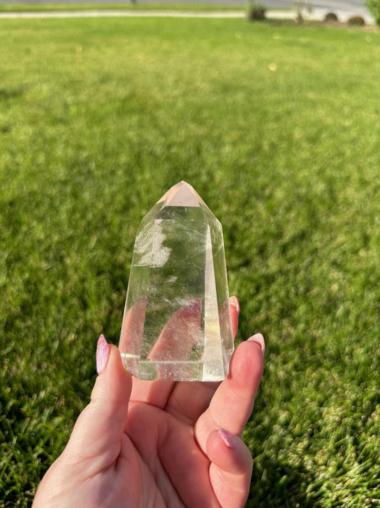 Stunning 3.5" Clear Quartz Tower - 10oz of Amplifying Energy & Pure Clarity