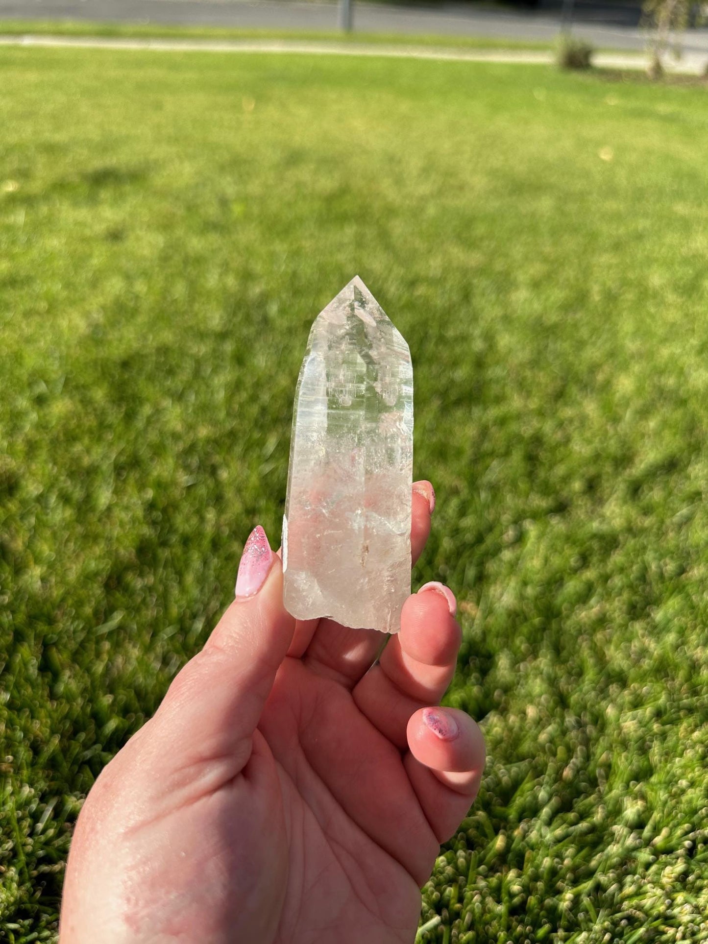 Enchanting 3.5" Lemurian Quartz with Rainbows - Ancient Wisdom & High Vibrational Energy