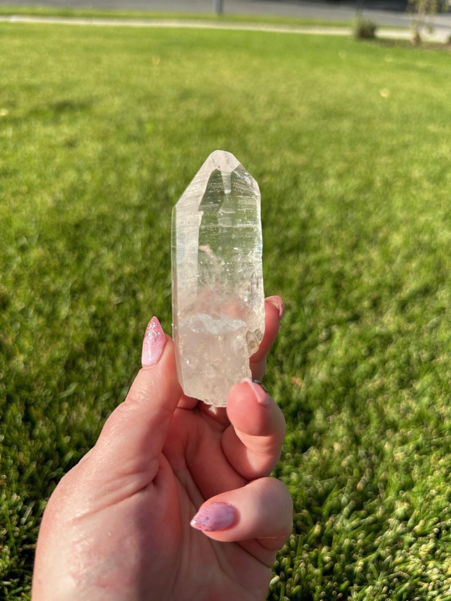 Enchanting 3.5" Lemurian Quartz with Rainbows - Ancient Wisdom & High Vibrational Energy