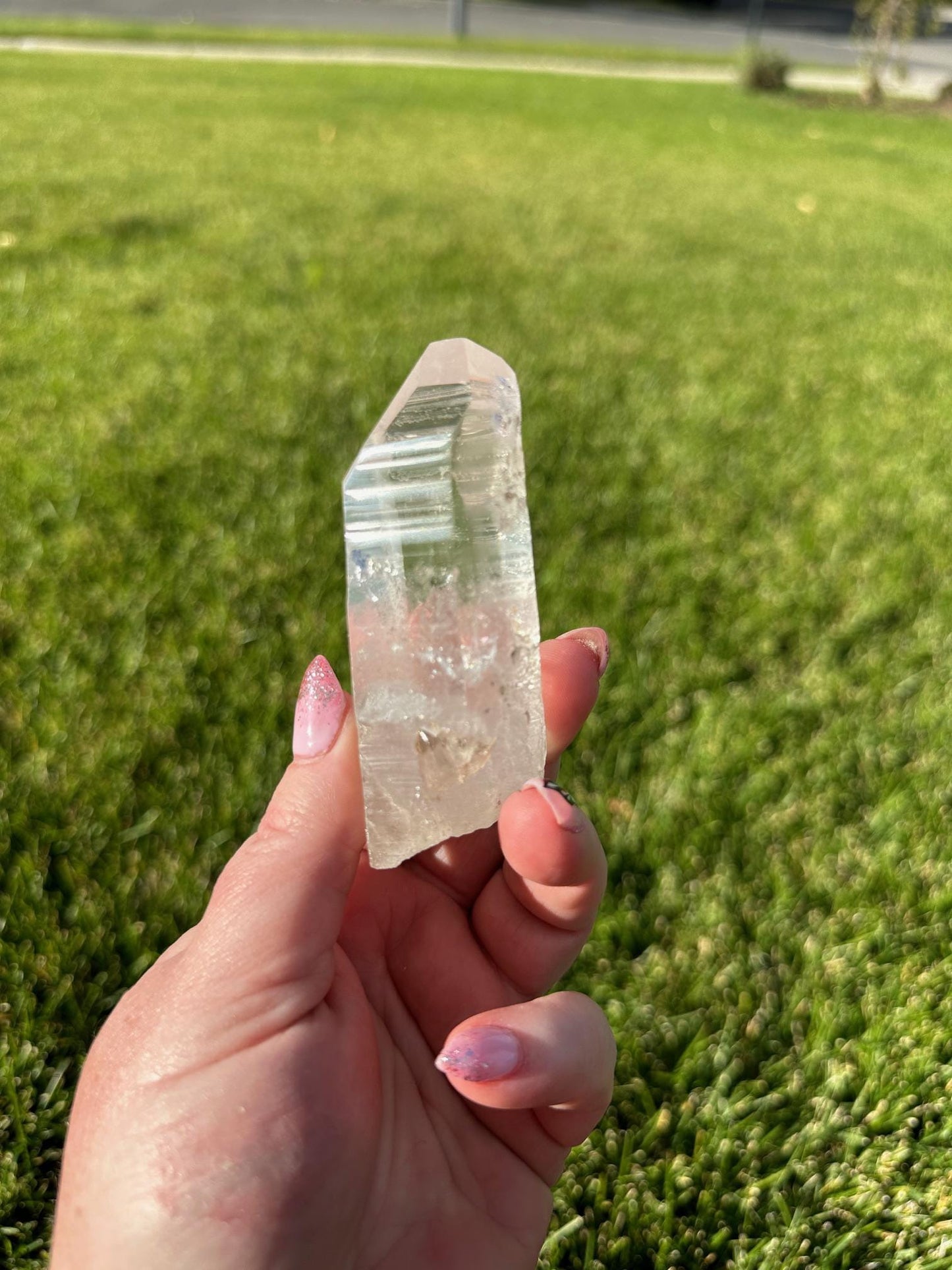 Enchanting 3.5" Lemurian Quartz with Rainbows - Ancient Wisdom & High Vibrational Energy