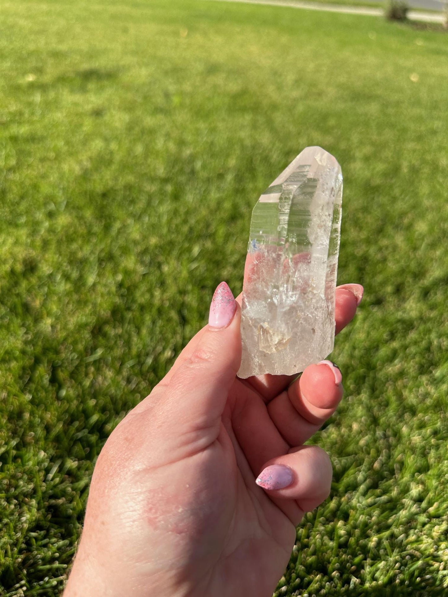 Enchanting 3.5" Lemurian Quartz with Rainbows - Ancient Wisdom & High Vibrational Energy