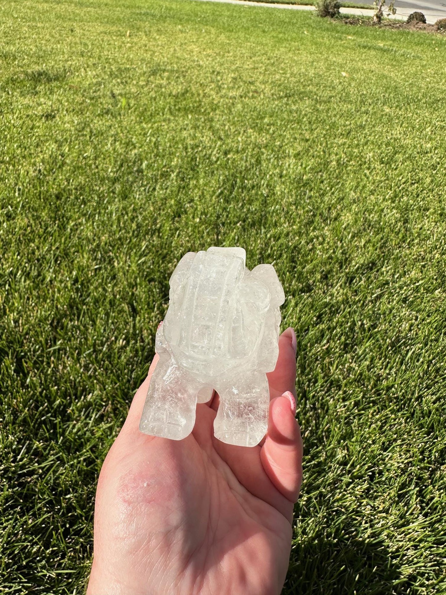 Beautiful 3.5" Clear Quartz Elephant - 1lb 3oz of Wisdom, Strength & Energy