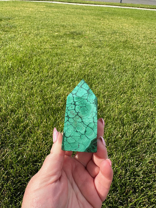 Stunning 3.25" Malachite Tower - 10oz of Powerful Healing & Transformation