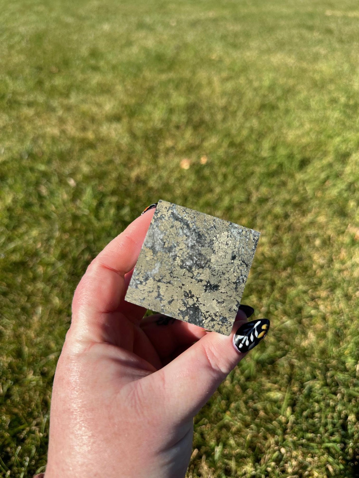 Pyrite Crystal Cube with Cut Corner – 1 lb, 1.9 Inches – Stone of Abundance and Protection